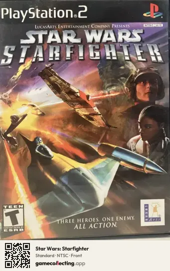 Star Wars: Starfighter PlayStation 2, NTSC box front