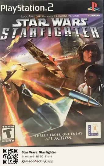 Star Wars: Starfighter PlayStation 2, NTSC box front