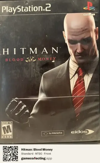 Hitman: Blood Money PlayStation 2, NTSC box front