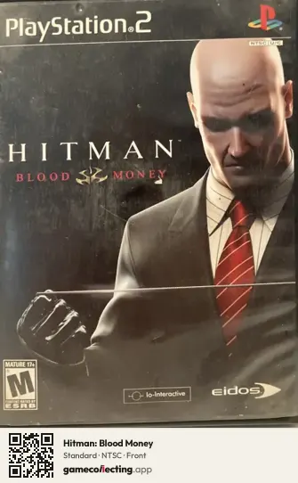 Hitman: Blood Money PlayStation 2, NTSC box front