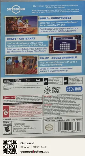 Outbound Nintendo Switch, NTSC box back