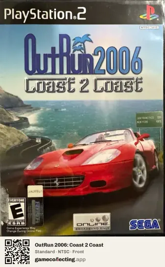 OutRun 2006: Coast 2 Coast PlayStation 2, NTSC box front