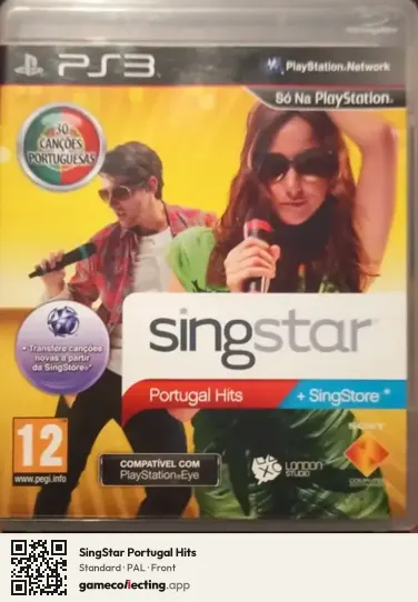 SingStar Portugal Hits PlayStation 3, PAL box front