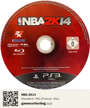 NBA 2K14 PlayStation 3, PAL disc