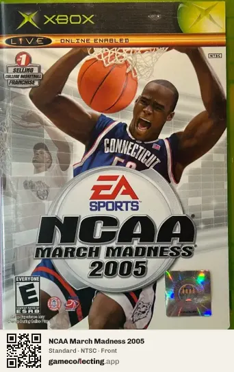 NCAA March Madness 2005 Xbox, NTSC box front
