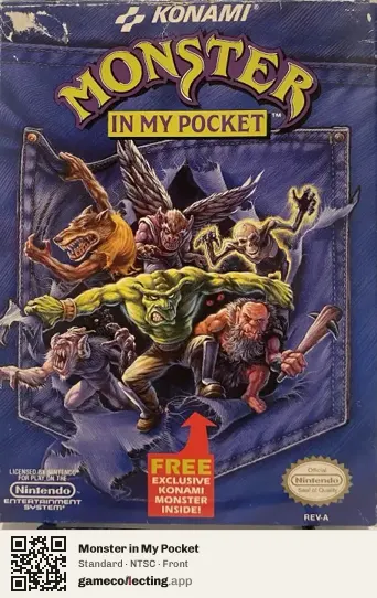 Monster in My Pocket Nintendo Entertainment System, NTSC box front