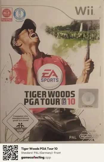 Tiger Woods PGA Tour 10 Nintendo Wii, Germany box front