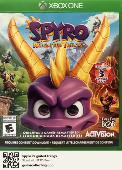 Spyro Reignited Trilogy Xbox One, NTSC box front