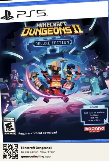 Minecraft Dungeons II PlayStation 5, NTSC box front