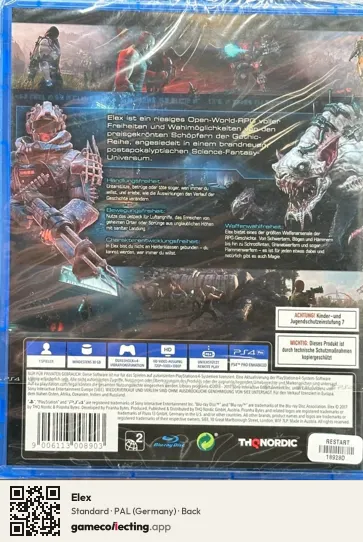 Elex PlayStation 4, Germany box back