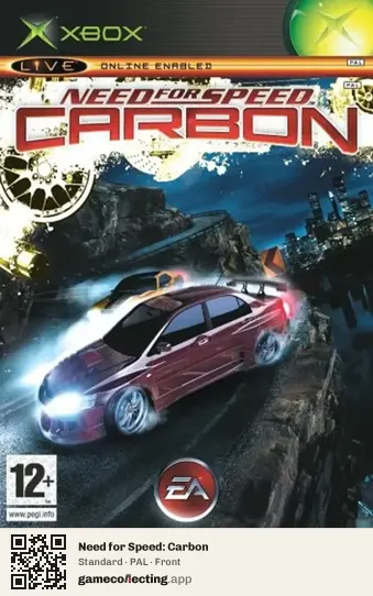 Need for Speed: Carbon Xbox, PAL box front