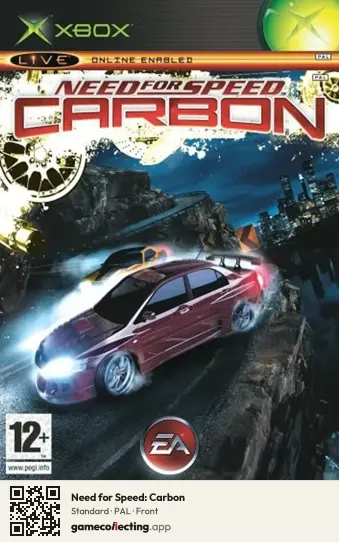 Need for Speed: Carbon Xbox, PAL box front
