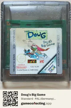 Doug's Big Game Game Boy Color, PAL cartridge label