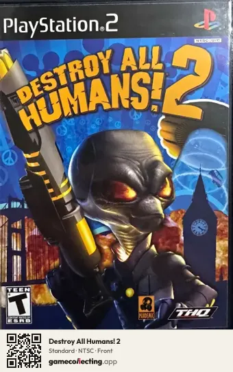 Destroy All Humans! 2 PlayStation 2, NTSC box front