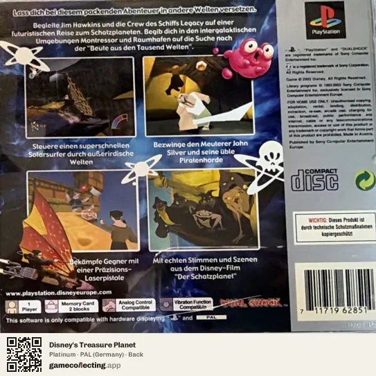 Disney's Treasure Planet PlayStation, Germany box back