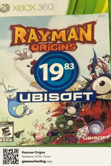Rayman Origins Xbox 360, NTSC box front