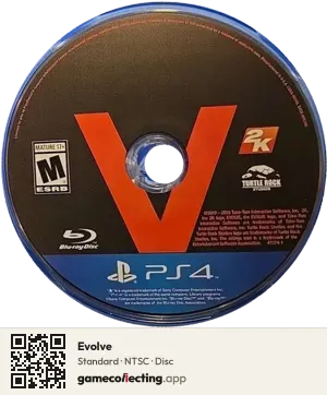 Evolve PlayStation 4, NTSC disc