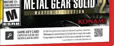 Metal Gear Solid: Master Collection Vol. 2, the ESRB box on its front