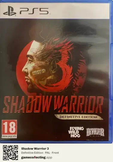 Shadow Warrior 3 PlayStation 5, PAL box front