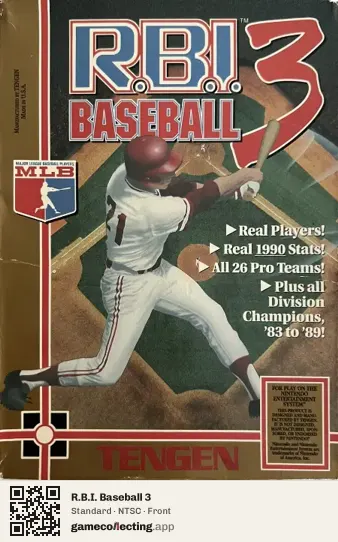 R.B.I. Baseball 3 Nintendo Entertainment System, NTSC box front