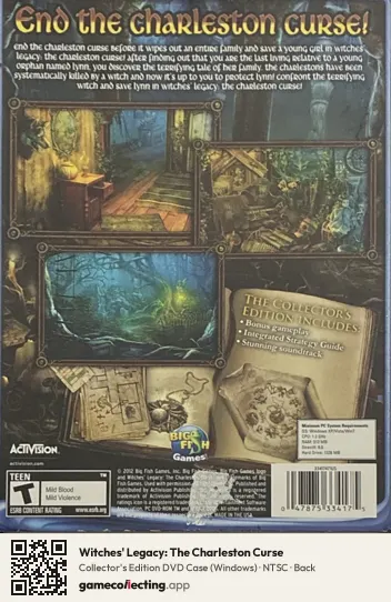 Witches' Legacy: The Charleston Curse Computer, NTSC box back