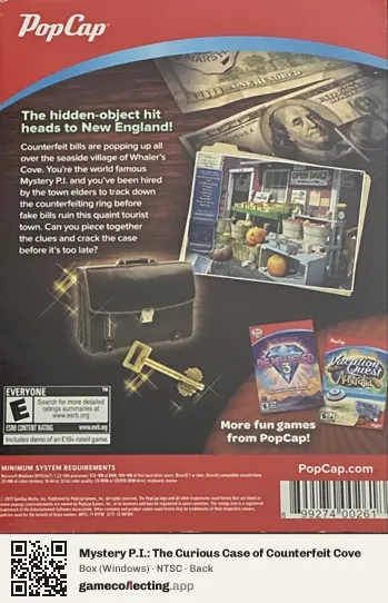 Mystery P.I.: The Curious Case of Counterfeit Cove Computer, NTSC box back