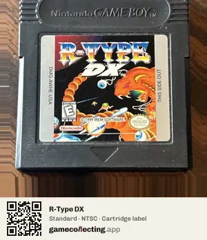 R-Type DX Game Boy Color, NTSC cartridge label