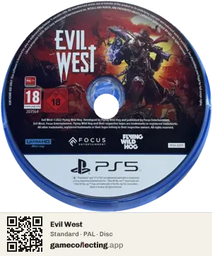Evil West PlayStation 5, PAL disc