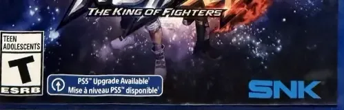 The King of Fighters XV, the ESRB box on its front