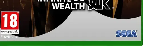 Like a Dragon: Infinite Wealth, the PEGI square on its front