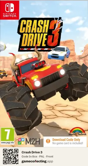 Crash Drive 3 Nintendo Switch, PAL box front
