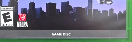 Madden NFL 27, the ESRB box on its front