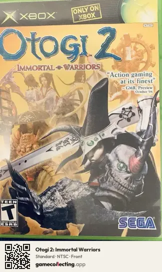 Otogi 2: Immortal Warriors Xbox, NTSC box front