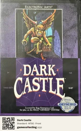Dark Castle Sega Mega Drive / Genesis, NTSC box front