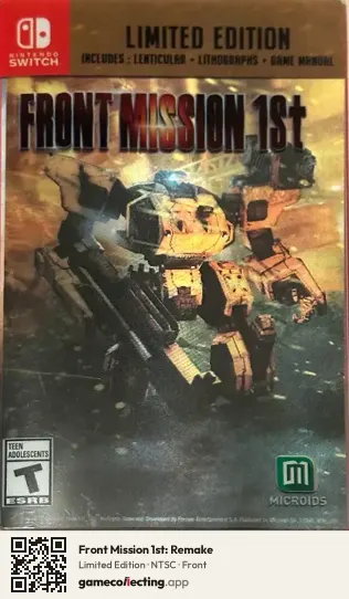 Front Mission 1st: Remake Nintendo Switch, NTSC box front