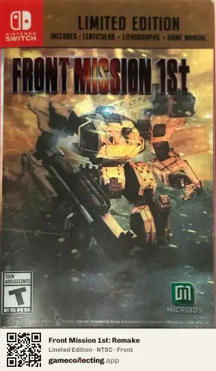 Front Mission 1st: Remake Nintendo Switch, NTSC box front