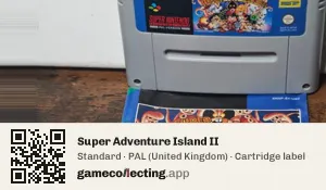 Super Adventure Island II Super Nintendo Entertainment System, PAL cartridge label
