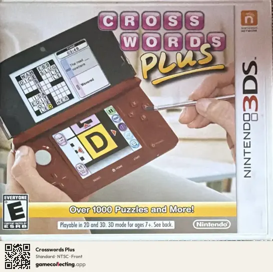 Crosswords Plus Nintendo 3DS, NTSC box front