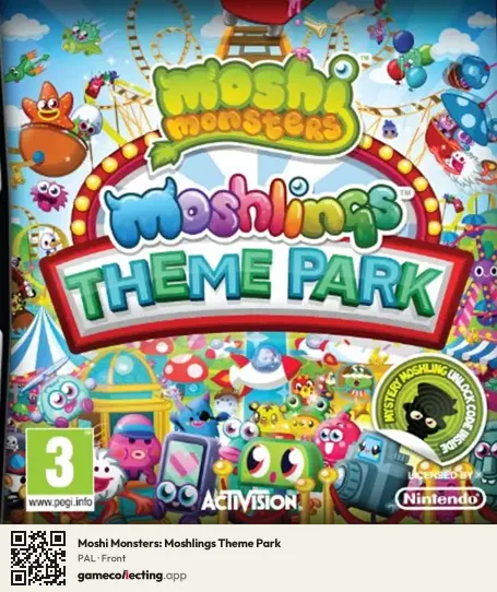Moshi Monsters: Moshlings Theme Park Nintendo DS, PAL box front