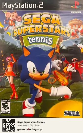 Sega Superstars Tennis PlayStation 2, NTSC box front
