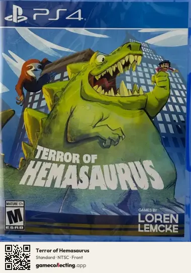 Terror of Hemasaurus PlayStation 4, NTSC box front
