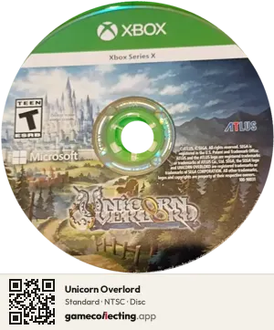 Unicorn Overlord Xbox Series X, NTSC disc