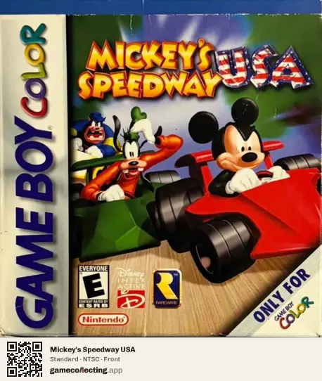 Mickey's Speedway USA Game Boy Color, NTSC box front