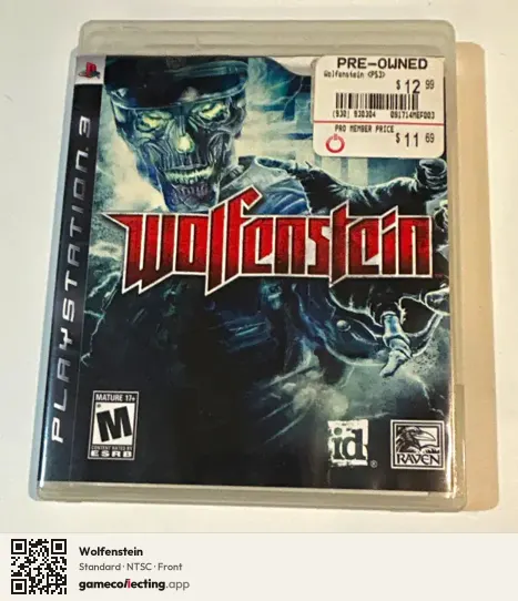 Wolfenstein PlayStation 3, NTSC box front
