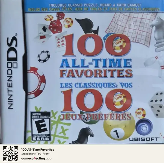 100 All-Time Favorites Nintendo DS, NTSC box front