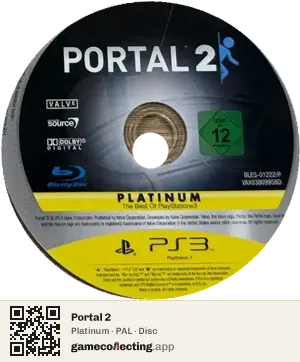 Portal 2 PlayStation 3, PAL disc