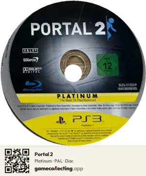 Portal 2 PlayStation 3, PAL disc