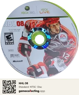 NHL 08 Xbox 360, NTSC disc