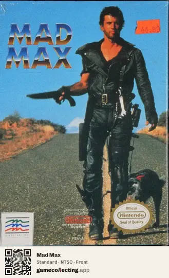 Mad Max Nintendo Entertainment System, NTSC box front