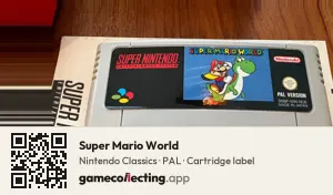 Super Mario World Super Nintendo Entertainment System, PAL cartridge label